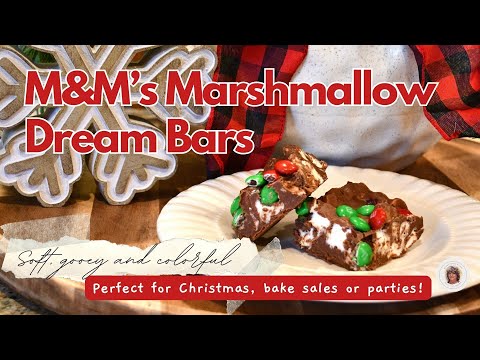 M&M’s Marshmallow Dream Bars | Soft, Gooey and Colorful!