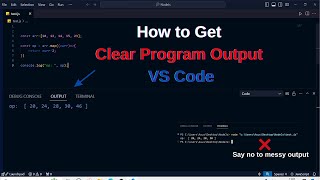 How to get Clear Output in vs code 😮  | #vscode #programming #tech