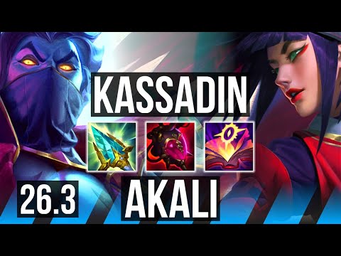 KASSADIN vs AKALI (MID) | Good KDA: 21/1/5, 47K damage | EUW Diamond | 26.3