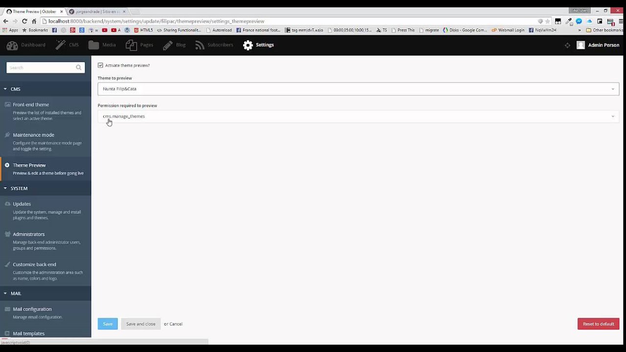 Theme Preview - October CMS Plugin [en]