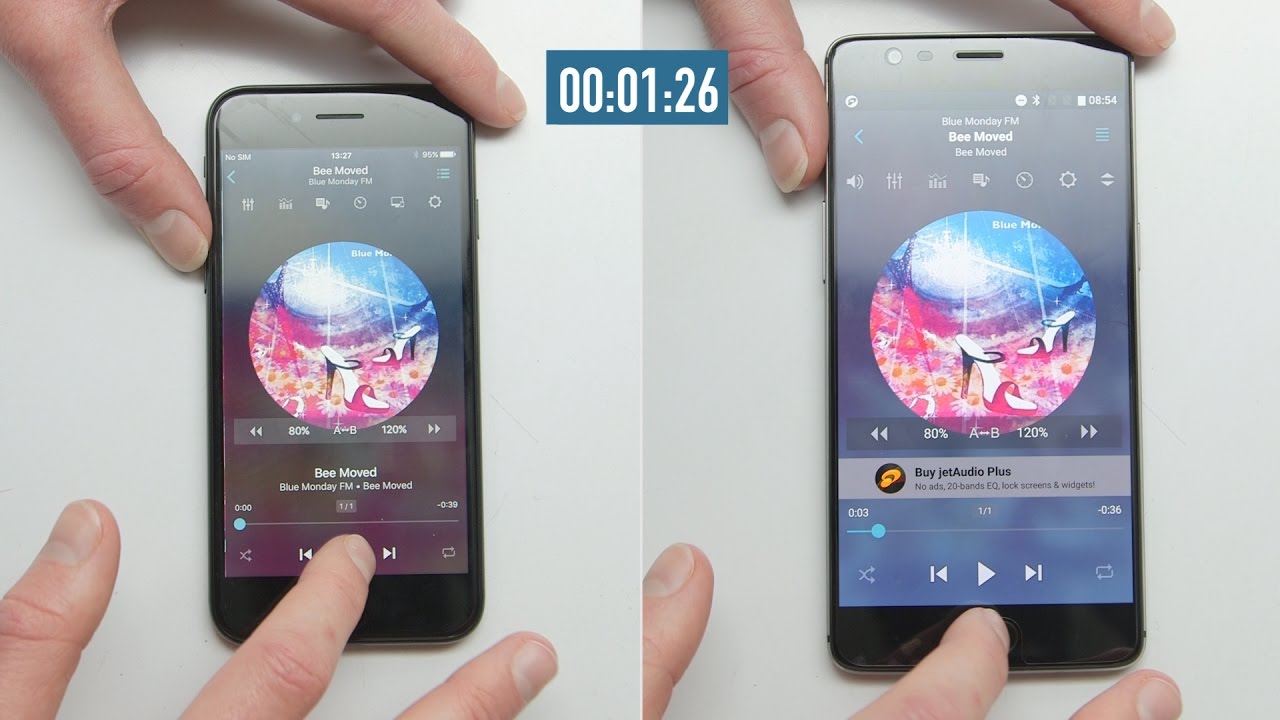 OnePlus 3T vs iPhone 7: Speed Test - YouTube