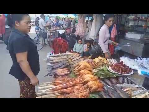Morning Street Food View In Phnom Penh Market - Ready Foods And Fresh Foods For Sales - Asian Food