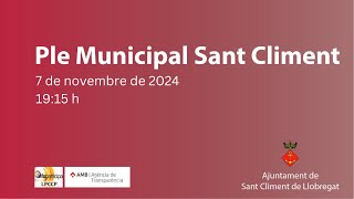 Ple extraordinari, dijous 7 novembre 19:15 h