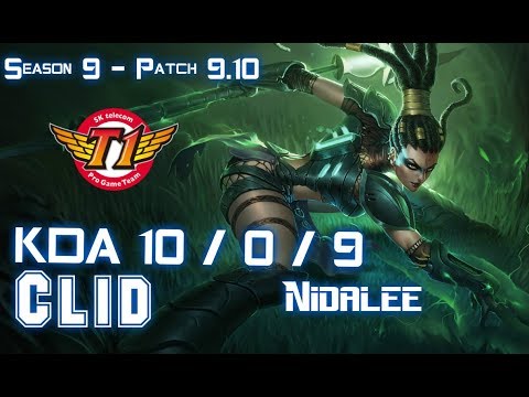 SKT T1 Clid NIDALEE vs KARTHUS Jungle - Patch 9.10 KR Ranked