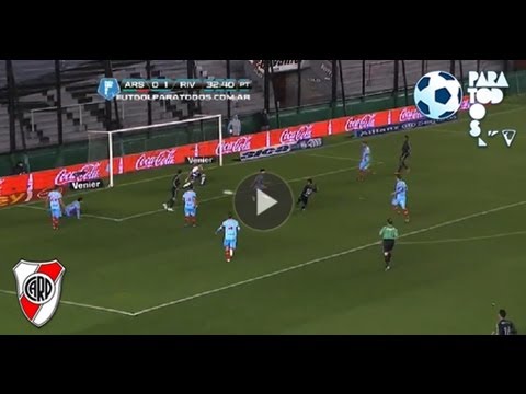 Ocasión Lanzini. Arsenal 0 River 1. Torneo Inicial 2013. Fecha 7.