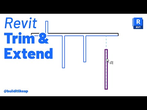 Trimming and Extending in Revit #revit #revitbim #architecture