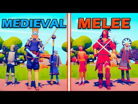 MEDIEVAL TEAM vs MELEE TEAM - Totally Accurate Battle Simulator | TABS