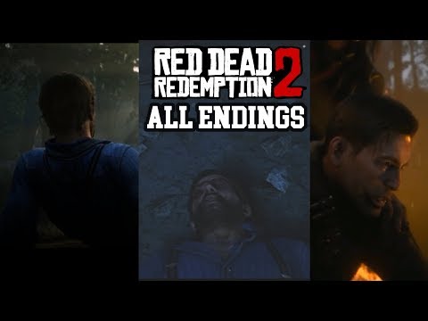 All Four Endings Red Dead Redemption 2 ( Two Bad And Two) (Arthur Morgan Death)