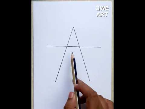 Very Easy Star Drawing from letter A #short #drawing #art