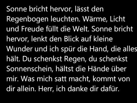 Lothar Gassmann - Regen fällt aufs Land - Kinderlied - Songtext - Kostenlos - Sermon-Online