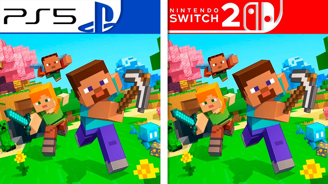 Minecraft | Switch 2 vs PS5 | Graphics Comparison