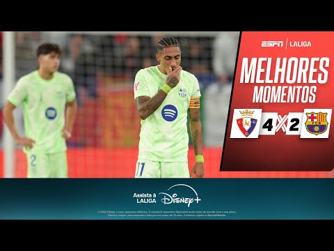 Gols e lances de Osasuna x Barcelona