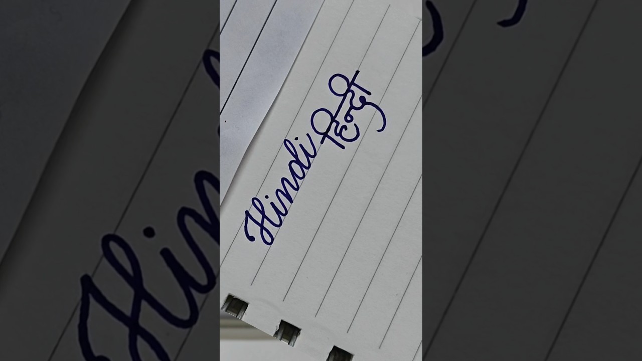 Cursive handwriting | Week 1 | Day 1 #Hindi #हिन्दी #besthandwriting #learntowritecursive #subject