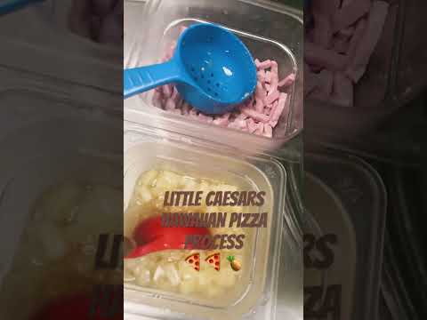 Little Caesars Hawaiian Pizza Process 🍕🍕🧀🧀🍍🍞