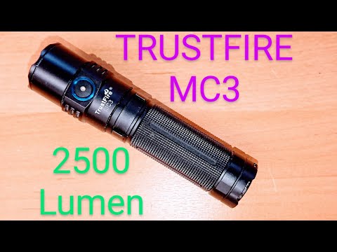TrustFire MC3 LED Taschenlampe Flashlight 2500 Lumen Test Vorstellung Review keine Olight