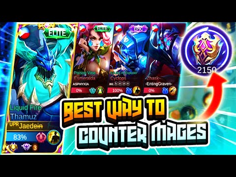 HOW TO EASILY COUNTER META MAGES USING THAMUZ MOBILE LEGENDS!!