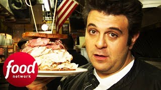Can Adam Crush This Colossal Cold Cut Sandwich Challenge In Under An Hour? | Man v Food