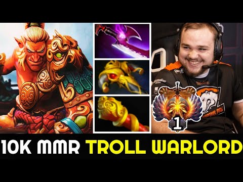 NOONE Mid Troll Warlord - Pro Hard Carry Insane Solo Kills Build 7.25 Dota 2