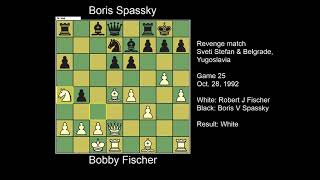 Fischer vs Spassky, Game 25, Yugoslavia Rematch, 1992