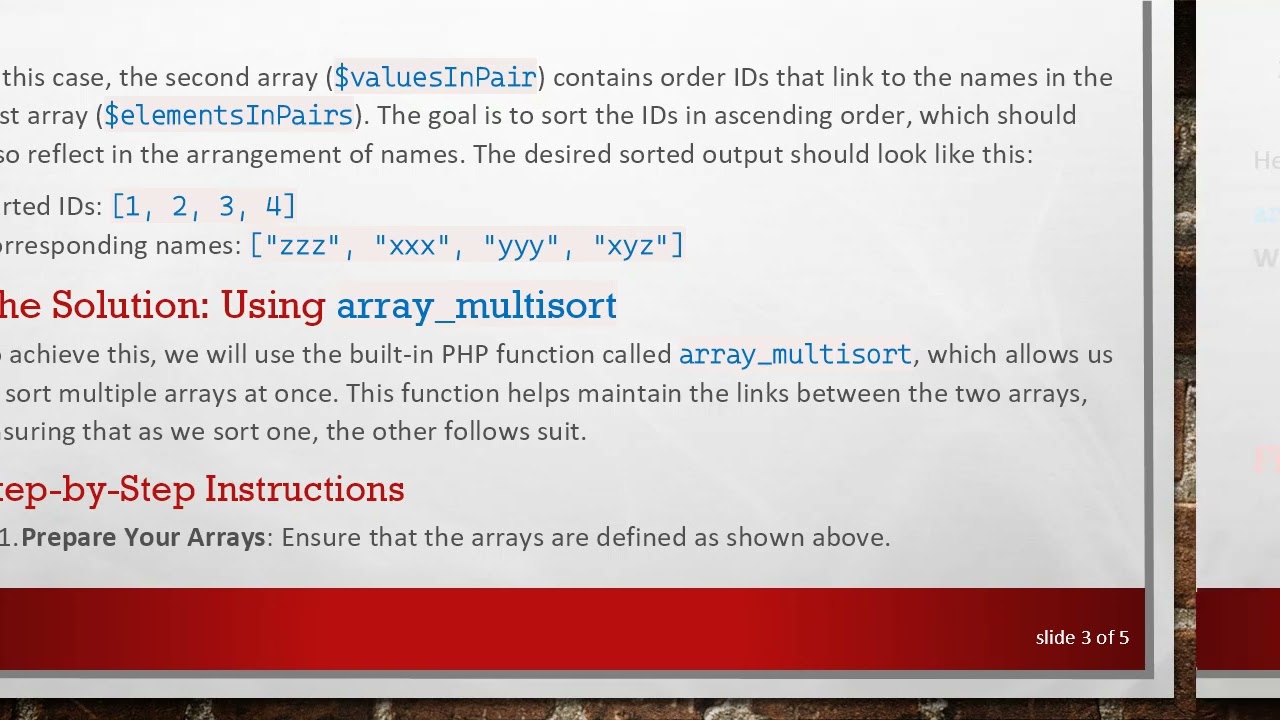 How to Sort an Array Based on Another Array in PHP