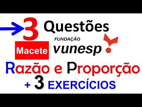 🚩 Ratio and Proportion VUNESP 3 Questions for Competitive Exams Mathematics Tip for Scholars