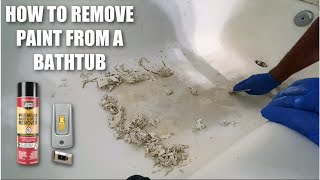 HOW TO Remove PAINT FROM a PEELING BATHTUB | Step by Step Bathtub Stripping and Paint Removal *WOW*