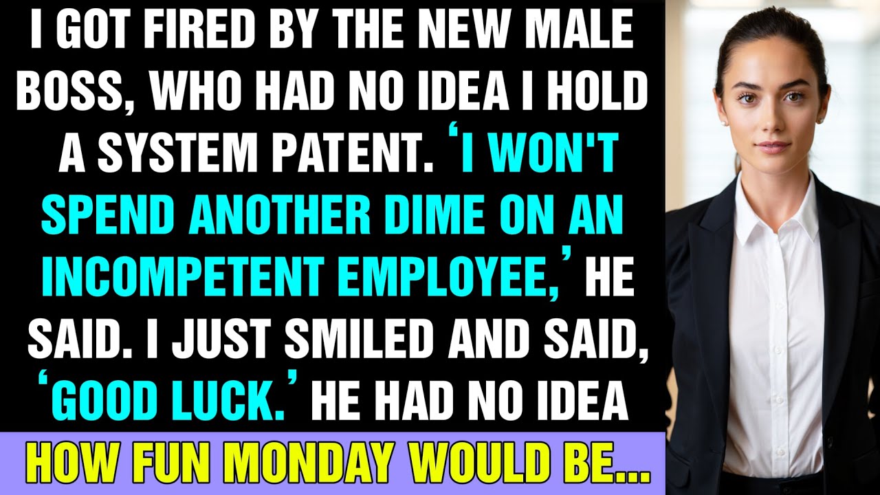 I Got Fired By A Clueless Boss Who Didn't Know I Hold A System Patent, How Fun Monday Would Be...