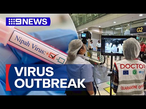 Concern over deadly virus outbreak in India sparks airport passenger screenings | 9 News Australia