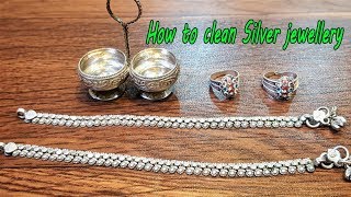 How to clean Silver items at home | How to clean silver Jewellery | Madhurasrecipe