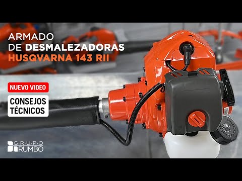 Instructional video on assembling brushcutters with their tools, in the example Husqvarna 143 RII.