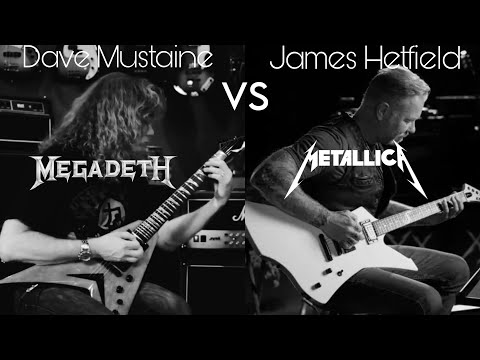 Dave Mustaine Vs James Hetfield Guitar Play | Metallica Vs Megadeth | James Hetfield Downpicking