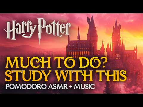 6h Harry Potter Pomodoro: Intense Study Session 🧠💪 Hogwarts ASMR Sounds to Focus & Concentrate