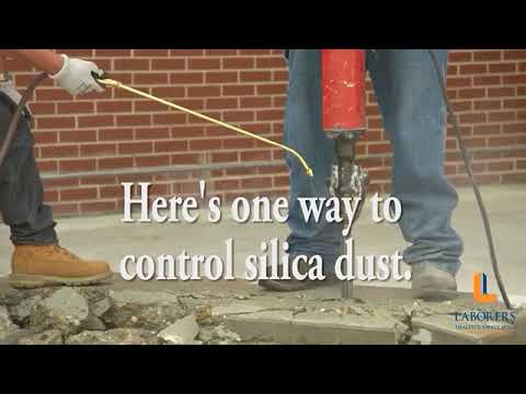 jackhammering with water—OSHA-compliant control of RCS-laden concrete dust