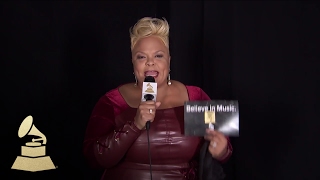 Tamela Mann at Thank You Cam | Backstage | 59th GRAMMYs