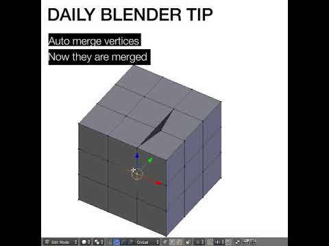 Daily Blender Tip #19 - Auto Weld Vertices