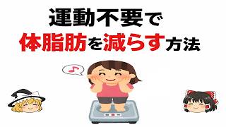 ダイエットの常識が変わる！運動不要で体脂肪を減らす方法【ゆっくり解説】