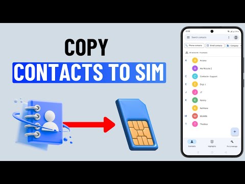 How to Copy Contacts From Android Phone to SIM