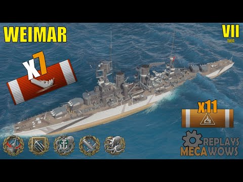 Weimar 7 Kills & 113k Damage | World of Warships Gameplay