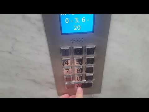 1980's OTIS (Mod. 1990's, 2010's) traction elevators w/ Compass @ Century Tower, Tel Aviv, Israel.