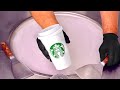 STARBUCKS Coffee Ice Cream Rolls ASMR