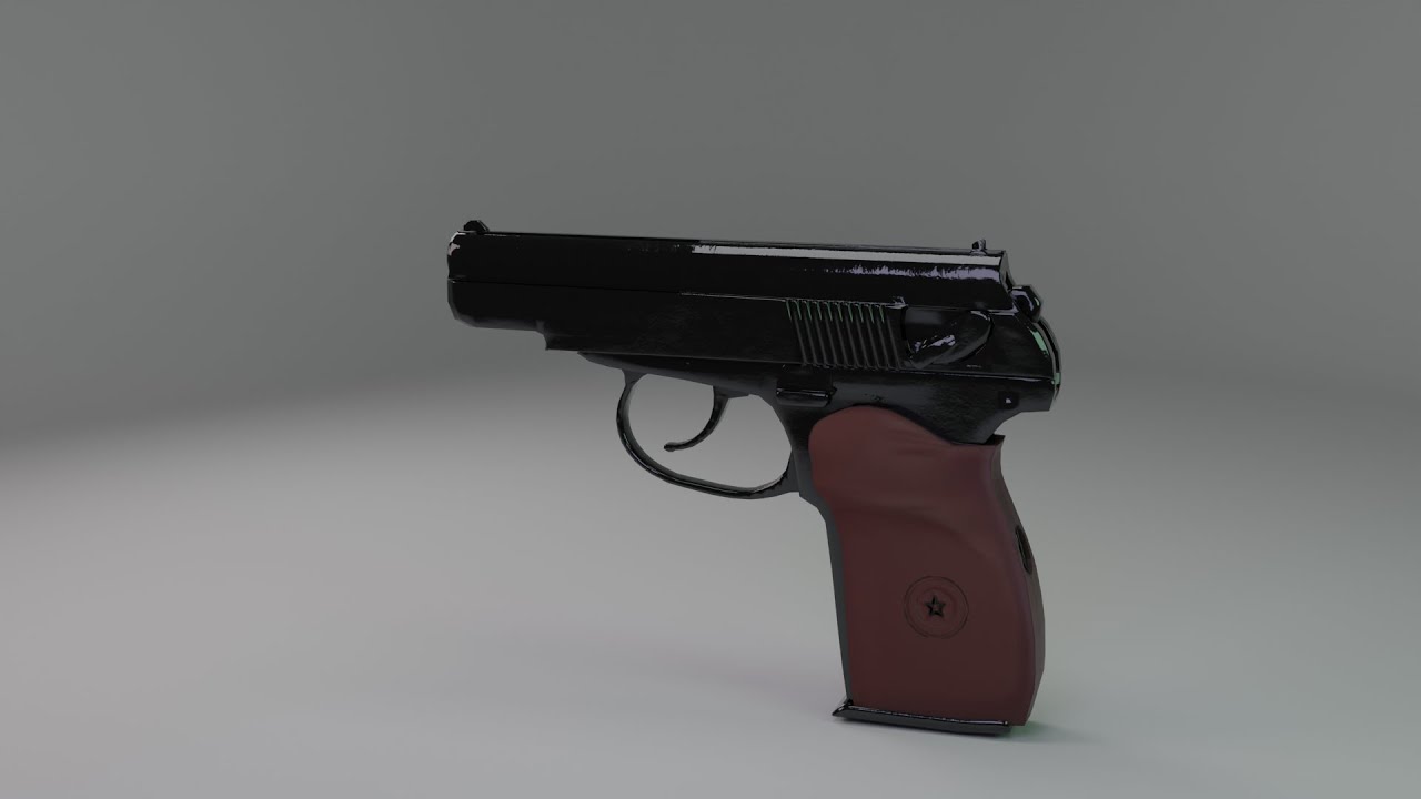 Blender - Makarov PM model, 4K Textures