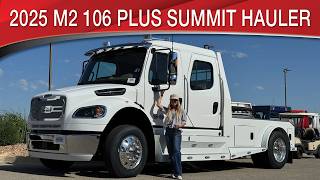 A preview image of the linked video showcasing 2025 Freightliner M2 106 Plus Summit Hauler