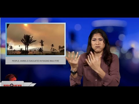 People, animals evacuated in raging Maui fire (ASL - 7.12.19)