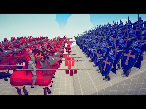 50x CAVALRY vs 50x MELEE - Totally Accurate Battle Simulator TABS