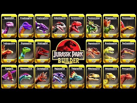 All dinosaurs max level 40 - jurassic park builder All dinosaurs max level 40 - jurassic park builder