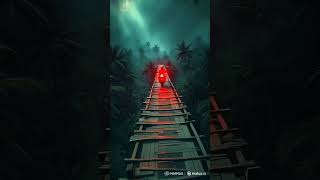 Eerie, creepy atmosphere, rich deep teal, luxurious and vibrant, dark tones, unsettling details,