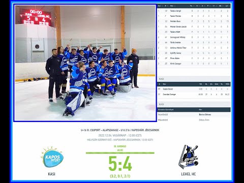 U16  KASI - LEHEL HC  /KASI KAPU FELVÉTEL/  2022 12 04  KAPOSVÁR