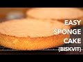 Easy European Sponge Cake Recipe Biskvit ONLY 4 Ingredients