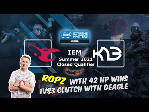 Ropz with 42 HP wins 1vs3 clutch with Deagle, mousesports vs K23, IEM Summer 2021 Closed Qualifier