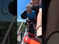 OMG my nephews reaction is PRICELESS!😱😱🎢 #SHORTS